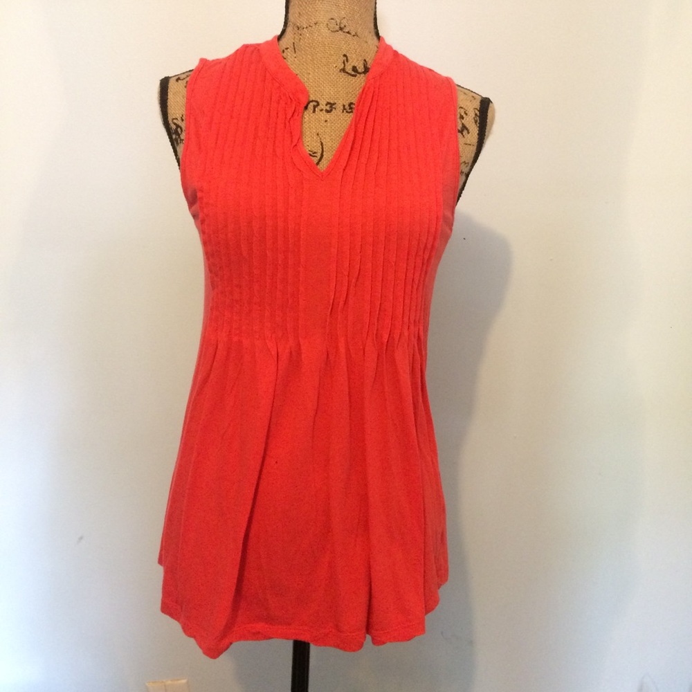 Jones New York Sz S Coral Sleeveless Babydoll Top